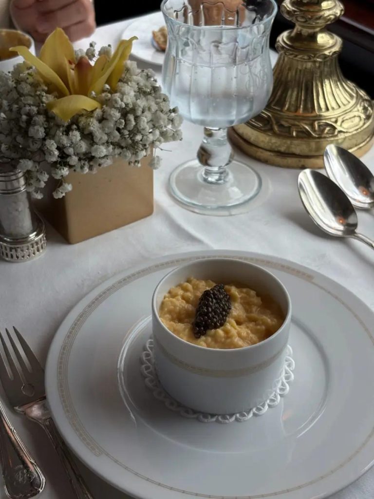 breakfast featuring caviar