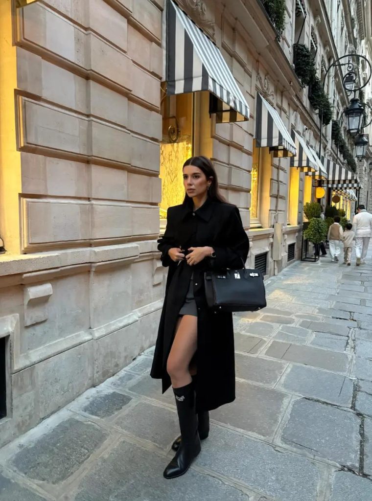 Hermès Jumping Boots fit look with birkin